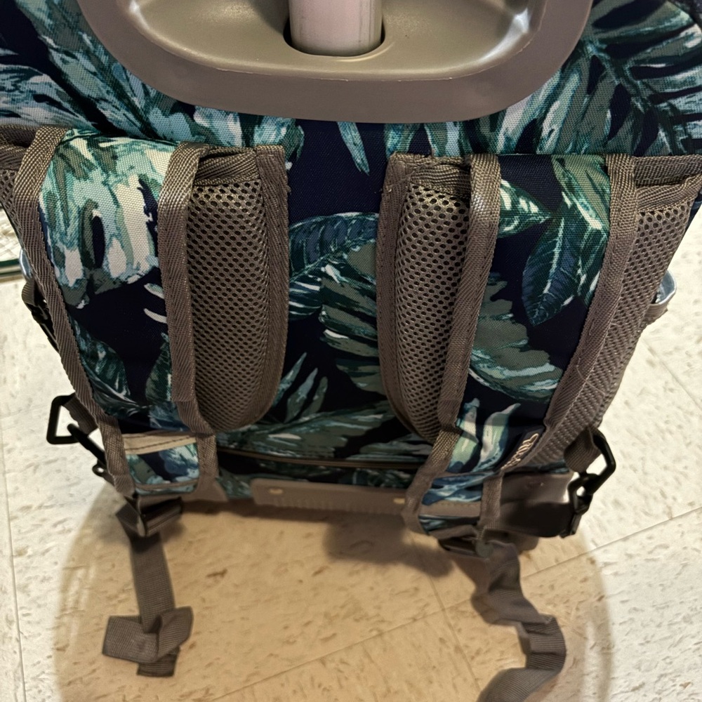 Kids Backpack with Tropical Leaf Design - Picture 2 of 3